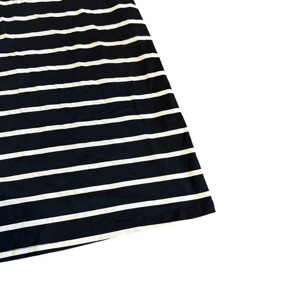 J. McLaughlin Back White Stripe Dress Shift 3/4 Sleeves Stretch Size Small Women - Picture 4 of 11